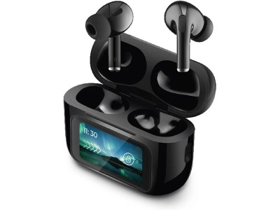 Andersson TWS-D2500 Trådlösa öronproppar, in-ear Aktiv brusreducering, LCD-skärm med touch, 5+14 timmars batteri