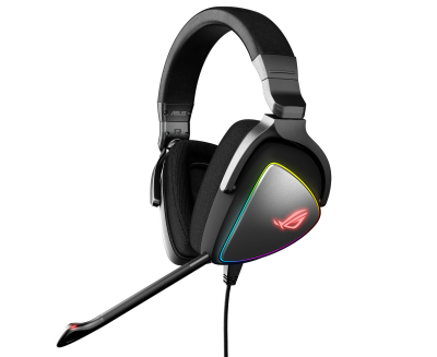 Asus ROG Delta Gaming Headset, 7.1 surround, Aura Sync RGB, USB-C (USB-adapter medöfljer) - Svart#1