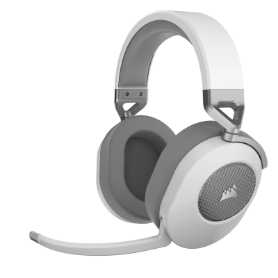 Corsair HS65 Wireless Gaming Headset, RF/Bluetooth, 7.1 surround - White