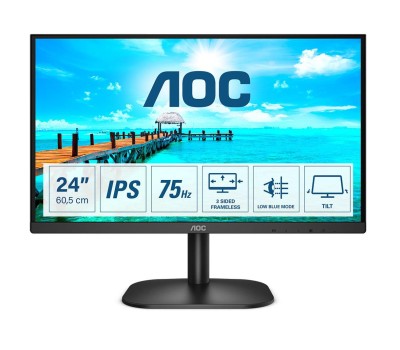 23.8" AOC 24B2XH, IPS 1920x1080, 4 ms, 75Hz, VGA/HDMI