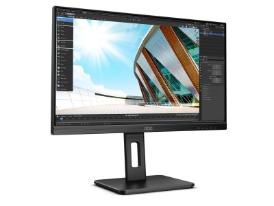 23.8" AOC 24P2Q, IPS 1920x1080, 4 ms, 75Hz FreeSync, höjdjusterbar, pivot, VGA/DVI/HDMI/DP, högtalare, USB 3.2-hubb#2