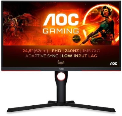 24.5" AOC 25G3ZM/BK, IPS 1920x1080, 0,5 ms, 240Hz FreeSync Premium, höjdjusterbar, pivot, 2xHDMI/DP#1