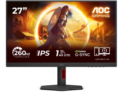 27" AOC 27G4ZR, Fast IPS 1920x1080, 1 ms, 260Hz G-Sync, höjdjusterbar, pivot, 2xHDMI/DP, högtalare#1