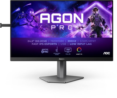 25" AOC AG256FS, IPS 1920x1080, 0.3ms, 390hz Adaptive-Sync, HDR400, höjdjusterbar, pivot, 2xHDMI/DP, USB 3.2-hubb#1