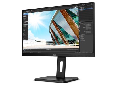 24" AOC Q24P2Q, IPS 2560x1440, 4 ms, 75Hz, höjdjusterbar, pivot, VGA/HDMI/DP, högtalare, USB-hubb#2