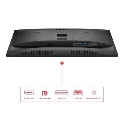 27" AOC Q27E4U, IPS 2560x1440, 4 ms, 120Hz, höjdjusterbar, pivot, HDMI/DP, högtalare, USB 3.2-hubb, 5 års garanti#4