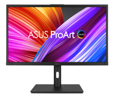 26.9" Asus ProArt PA27DCE-K, OLED 4K/3840x2160, 0,1 ms, HDR10, höjdjusterbar, pivot, 3xHDMI/DP/USB-C 80W, högtalare, USB 3.2-hubb