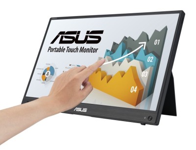 15.6" Asus MB16AHT ZenScreen Portable USB-C Touch Monitor, Full HD IPS 1920x1080, USB-C powered, högtalare