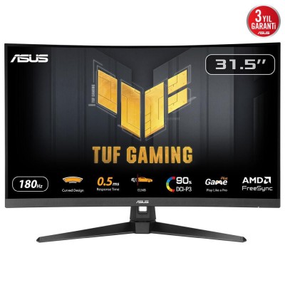 ASUS 32" curved gamingskärm TUF VG32QW3B 2560x1440 VA, 180hz, 0.5ms, 3500:1, HDR10, 2xHDMI/DP