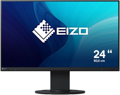 23.8" Eizo FlexScan EV2460, IPS 1920x1080, 5 ms, höjdjusterbar, pivot, VGA/DVI/HDMI/DP, högtalare, USB 3.2-hubb