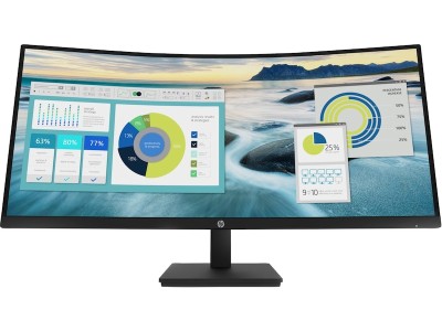 34" HP P34hc G4, Curved IPS 3440x1440, 5 ms, 1500R, höjdjusterbar, HDMI/DP/USB-C, högtalare, USB 3.2-hubb#1