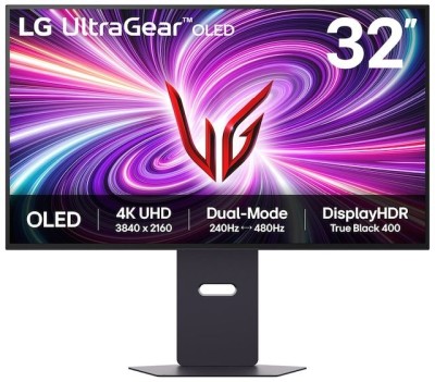 32" LG UltraGear 32GS95UV, OLED 4K/3840x2160, 0,03 ms, 240Hz G-Sync, HDR10, höjdjusterbar, 2xHDMI/DP, högtalare, USB 3.2-hubb#2