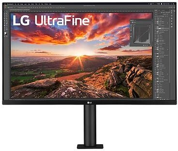 32" LG 32UN880P-B, IPS 4K/3840x2160, 5 ms, HDR10, höjdjusterbar, pivot, 2xHDMI/DP/USB-C 60W, högtalare, USB 3.0-hubb