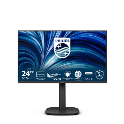 PHILIPS 24inch 1920x1200 100Hz IPS Flat H/A 150 MM DICOM TUV EyeSafe certified USB HUB SPEAKERS DP HDMI Bri 300cd/m2 TCO 10