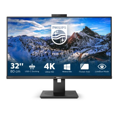 31.5" Philips 329P1H, IPS 4K/3840x2160, 4 ms, höjdjusterbar, pivot, 2xHDMI/DP/USB-C 90W, USB 3.2-hubb, högtalare, webbkamera