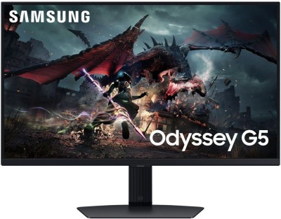 27" Samsung Odyssey G5 LS27DG500EUXEN, IPS 2560x1440, 1 ms, 180Hz FreeSync, höjdjusterbar, pivot, HDMI/DP#1