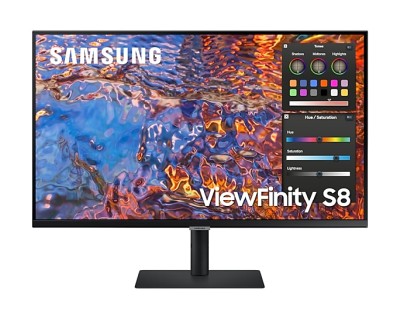 32" Samsung S32B800P, IPS QLED 4K/3840x2160, 5 ms, HDR600, höjdjusterbar, pivot, 2xHDMI/DP/USB-C 90W, USB 3.2-hubb