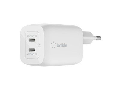 AC-adapter Belkin Boost Charge Pro 65W, Dual USB-C GaN Wall Charger med PPS#1