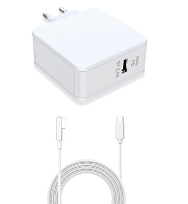 CoreParts Power Adapter for MacBook 90W, USB-C/Magsafe med USB-A 12W