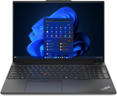 Lenovo ThinkPad E16 G2, 16" Full HD+ IPS matt, AMD Ryzen 5 7535HS, 16 GB, 512 GB PCIe SSD, WiFi 6E, bakbelyst tangentbord, Win11 Pro, 2 års garanti