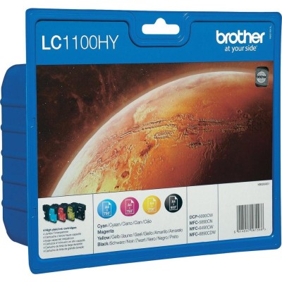 Brother LC1100HY Value Pack, 4 st patroner (svart+cyan+magenta+gul), High Capacity