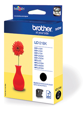 Brother LC121BK, Svart, 300 sidor