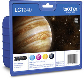 Brother LC1240 Value Pack, 4 st patroner (svart+cyan+magenta+gul)