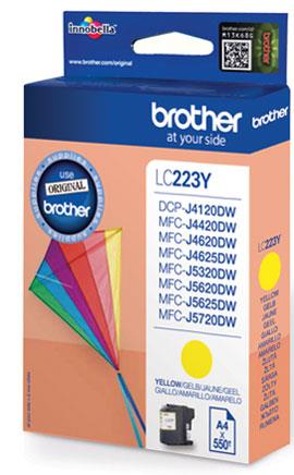 Brother LC223Y, Gul, 550 sidor