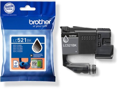 Brother LC521BK, Svart, 500 sidor