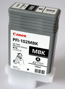 Canon PFI-102MBK Matt Svart, 130 ml