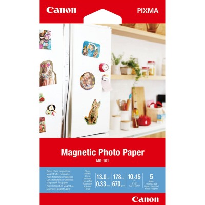 Canon Magnetic Photo Paper MG-101, 10x15 cm, 670g/m2, 5 ark