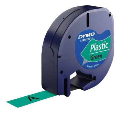 DYMO LetraTag Band, 12 mm brett, 4 m långt, plast, grön