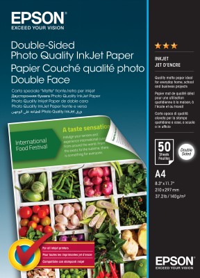 Epson Double-Sided Photo Quality Inkjet Paper A4, 50 ark, 140g/m2