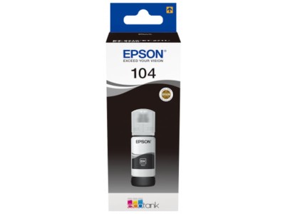 Epson EcoTank 104 Svart, flaska 65ml, 4500 sidor