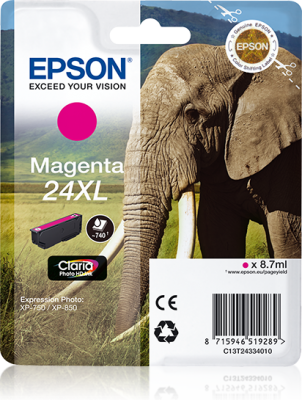 Epson 24XL Magenta, 740 sidor