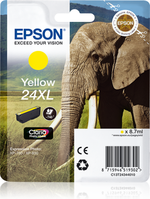 Epson 24XL Gul, 740 sidor