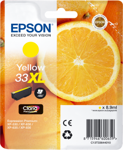 Epson 33XL Gul, 650 sidor