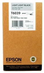 Epson Stylus 7800/7880/9800/9880 Ljus Ljus Svart (T6039), 220 ml