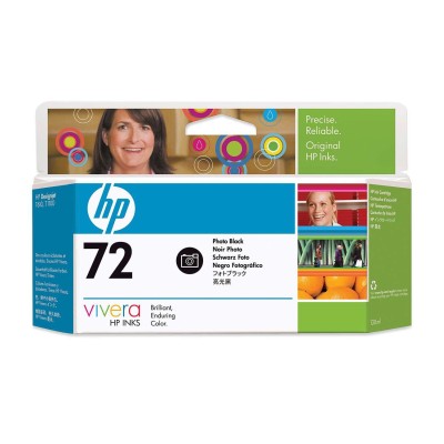 HP nr 72 Foto Svart Vivera (C9370A), 130 ml, DesignJet T1100/T610/T620/T770/T1200