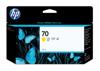 HP nr 70 Gul (C9454A), 130 ml, DesignJet Z2100/Z3100