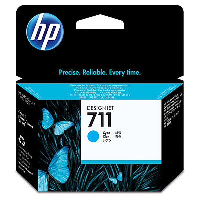 HP nr 711 Cyan (CZ130A), 29 ml, DesignJet T120/T520