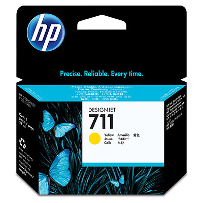 HP nr 711 Gul (CZ132A), 29 ml, DesignJet T120/T520