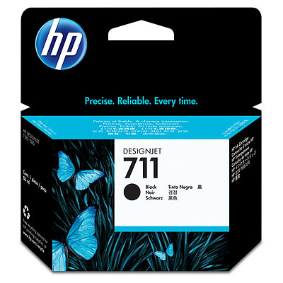 HP nr 711 Svart (CZ133A), 80 ml, DesignJet T120/T520