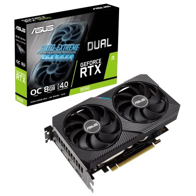 Asus GeForce RTX 3050 Dual OC 8 GB GDDR6, HDMI/3xDP