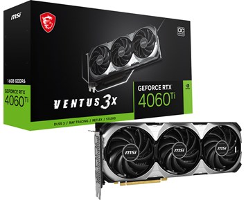 MSI GeForce RTX 4060 Ti VENTUS 3X OC 16 GB GDDR6, HDMI/3xDP