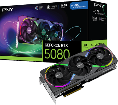 PNY GeForce RTX 5080 VERTO ARGB OC Triple Fan 16 GB GDDR7, HDMI/3xDP#1