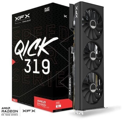 XFX Radeon RX 7700 XT Speedster QICK 319 Black Edition 12 GB GDDR6, HDMI/3xDP