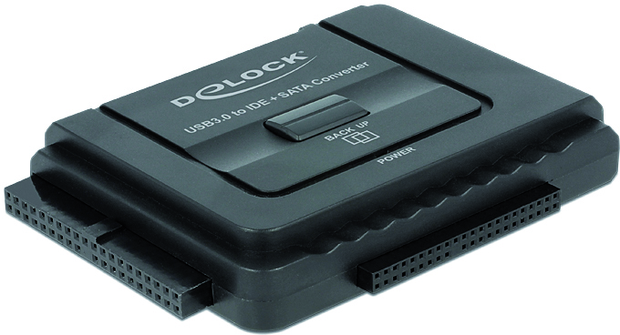 DeLOCK Converter USB 3.0 till SATA/IDE 2.5"/3.5" adapterkabel med nätdel och backupfunktion