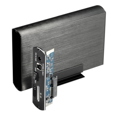 Externt kabinett 3.5" SATA till USB 3.2, Deltaco, aluminium, inkl. strömadapter#2