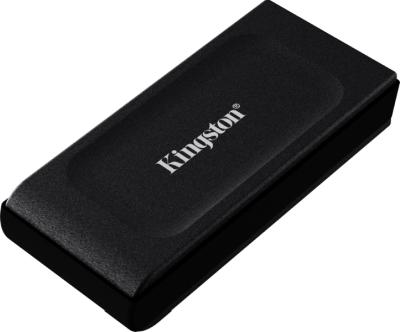 2 TB Kingston XS1000 Portable SSD, USB-C 3.2 Gen.2 - Svart